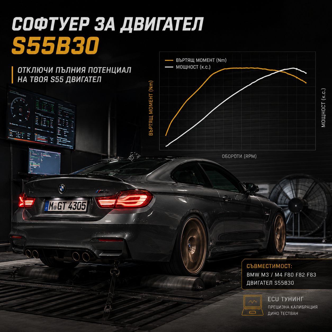 Индивидуална Настройка на Моторен Компютър за BMW S55B30