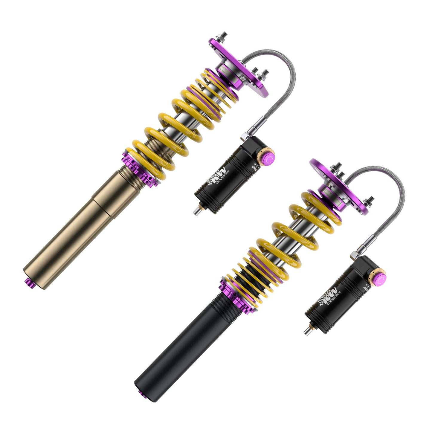 KW V4 Racing – Coilover окачване с регулируеми Top Mounts за Порше Кайман 718 GT4 RS