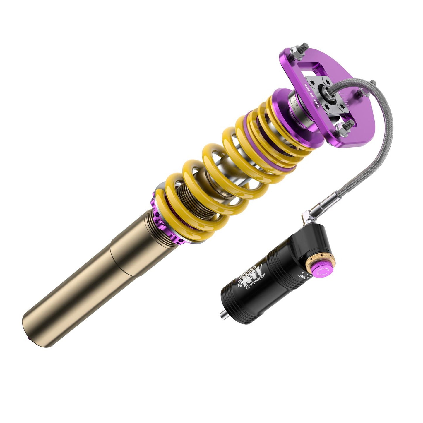 KW V4 Racing – Coilover окачване с регулируеми Top Mounts за Порше Кайман 718 GT4 RS
