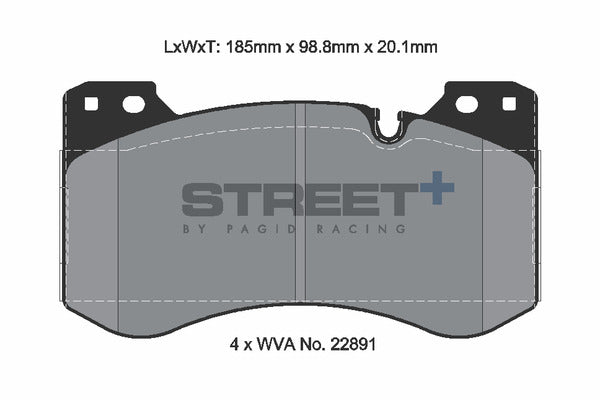 К-Т Накладки Pagid Street+ Предна Ос - G80 / G82 / G83 / G87 - M2 / M3 / M4