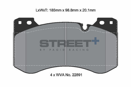 К-Т Накладки Pagid Street+ Предна Ос - G80 / G82 / G83 / G87 - M2 / M3 / M4