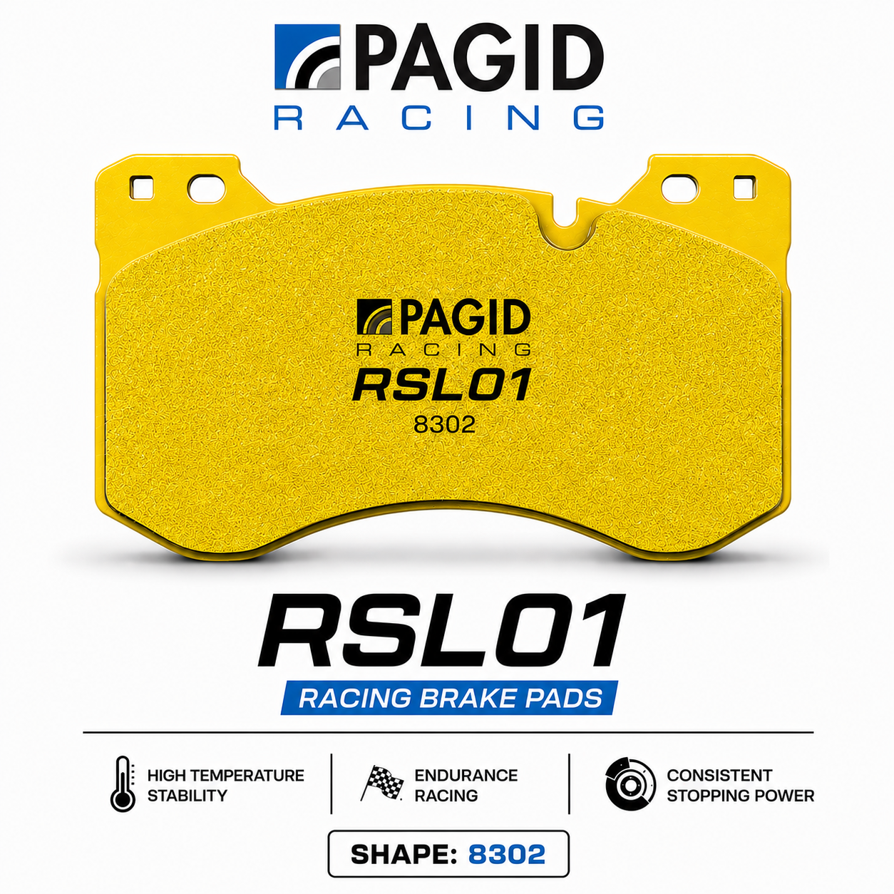 Pagid RSL-01 - 8302 Рейсинг Накладки - G8X Предна Ос - Стоманени Дискове
